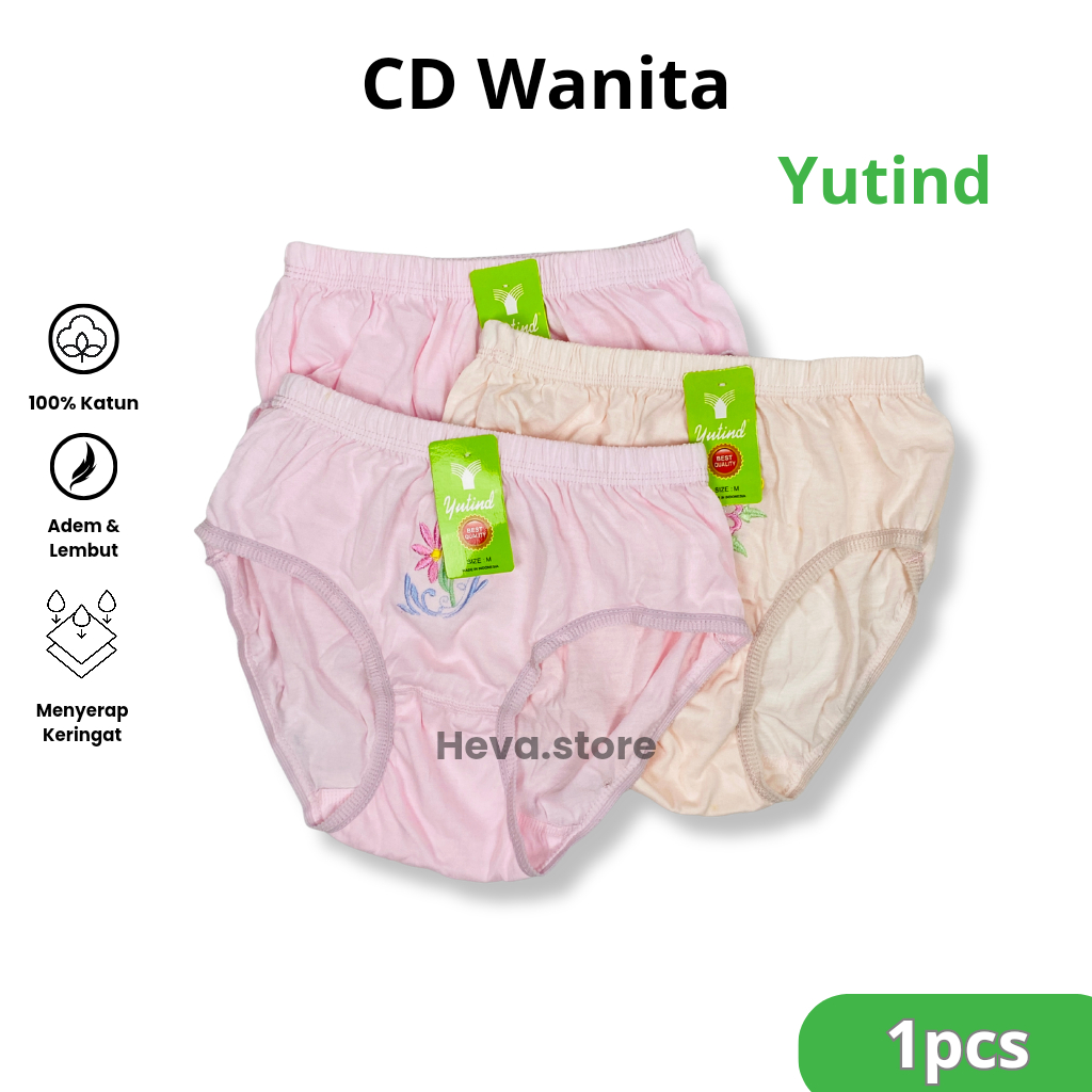 YUTIND - CD WANITA/CELANA DALAM WANITA DEWASA BAHAN KATUN SATUAN MERK YUTIND BISA COD SIZE S/ M/L/XL