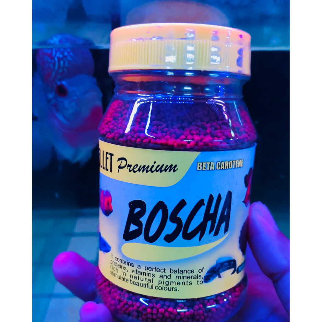 BOSCHA IKAN/ BOSCHA PREDATOR/ PELET BOSCHA/ MAGOT BOSCHA/UDANG BOSCHA/ PAKAN CHANNA / PELET PREMIUM 