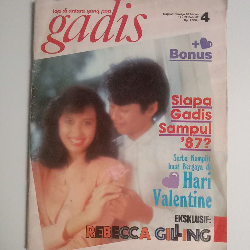 Majalah Gadis Edisi Valentine 1987 Plus Bonus Kartu