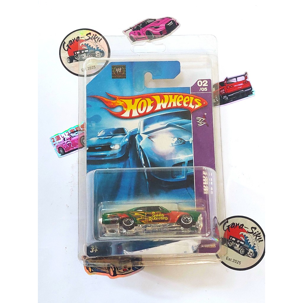 HOT WHEELS BLUECARD 65 IMPALA WWE EDDIE GUERRERO 2006 RARE VHTF (FREE PROTEKTOR)