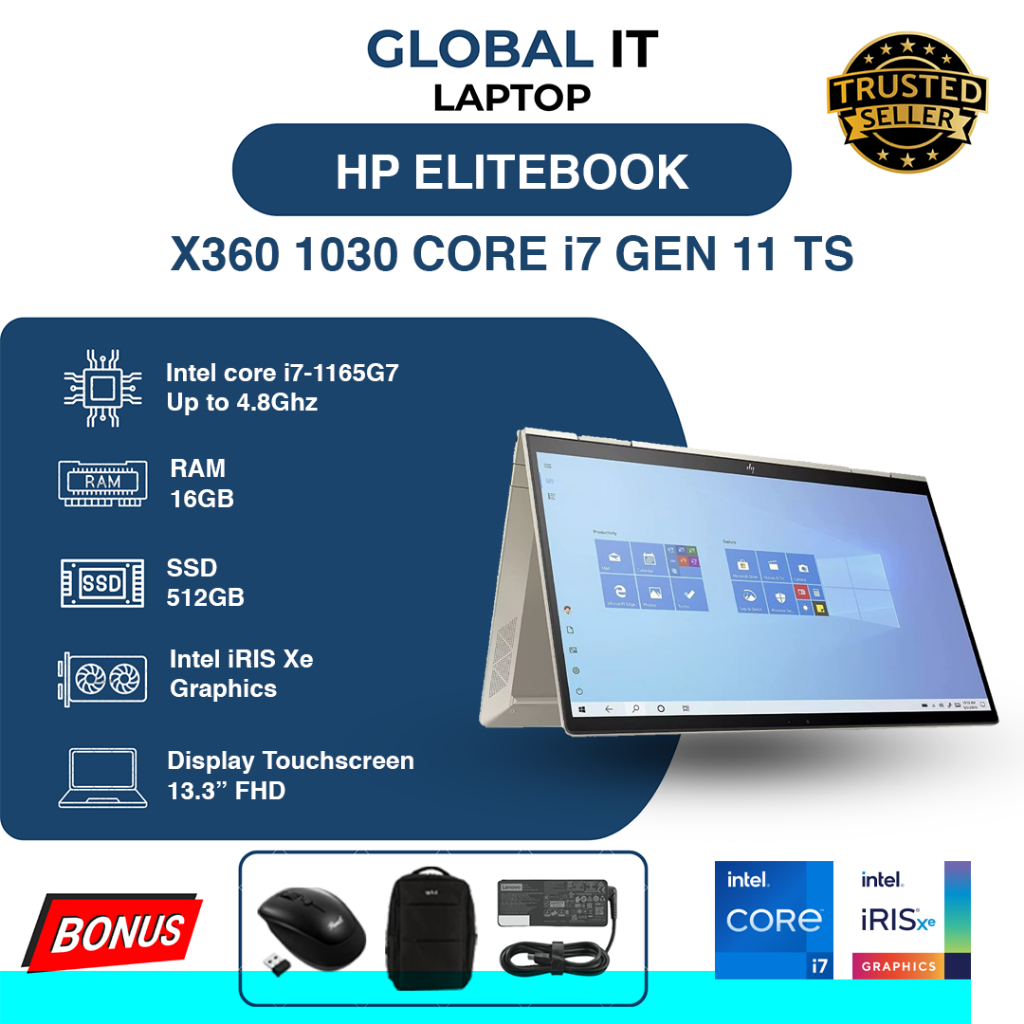 HP Elitebook x360 1030 i7 gen 11 16/512GB