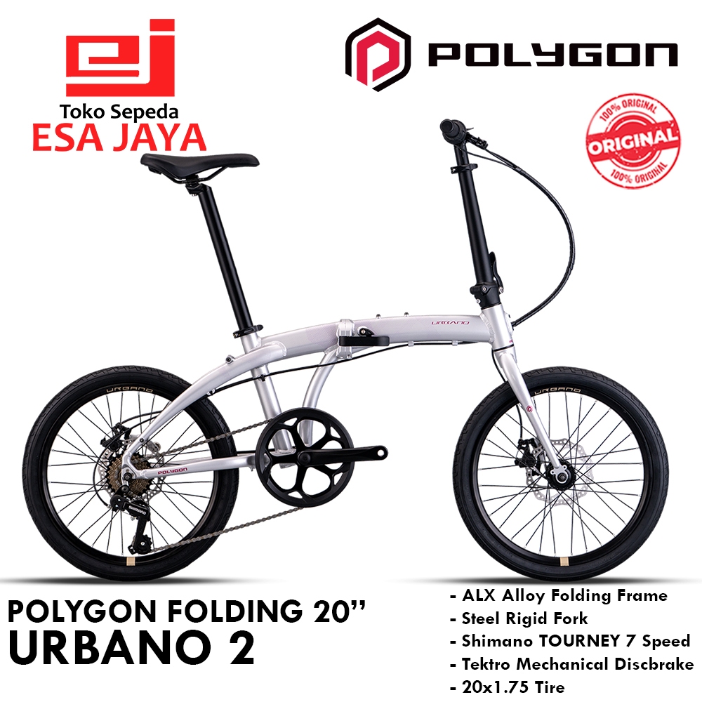 Polygon Urbano 2 20" Sepeda Lipat Folding 7 Speed Shimano