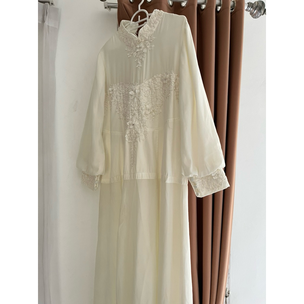 PL DRESS PUTIH WANITA, Gamis Putih , Dress Pesta, Gamis pengajian mewah Dress Mewah Gamis Premium