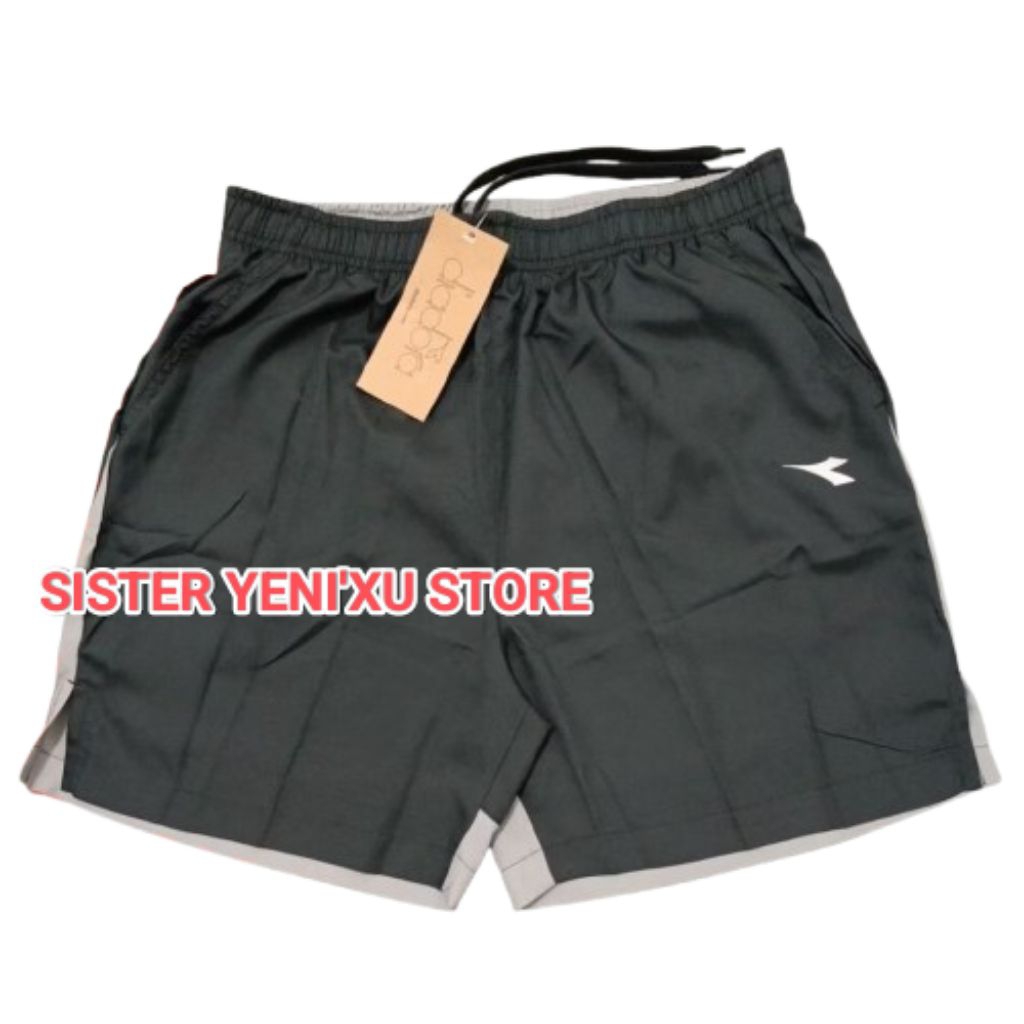 Celana Diadora Nando Men Running Shorts Pria BLACK (Size S,M) ORIGINAL STORE 100%