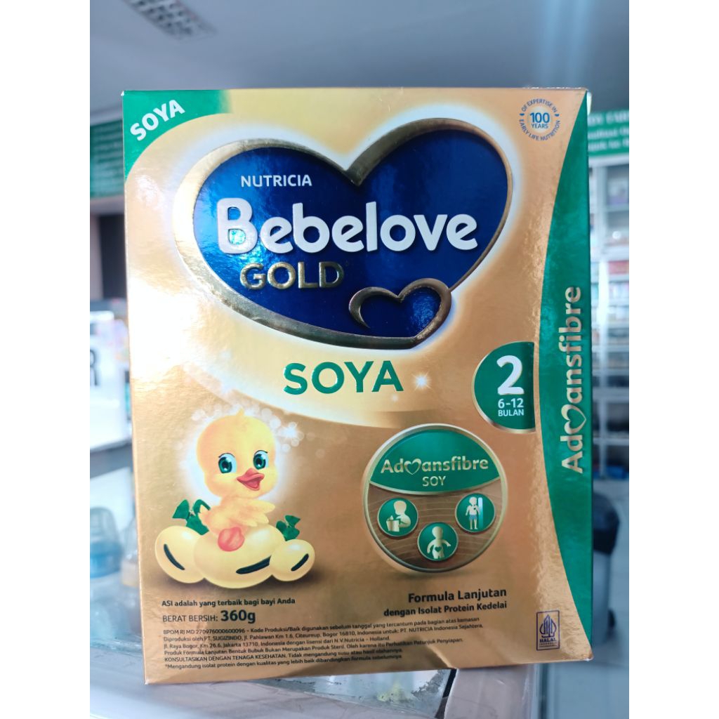 Susu Formula Soya Bayi Bebelove Gold 360gr - Isolat Protein Kedelai, Dukung Pertumbuhan Optimal