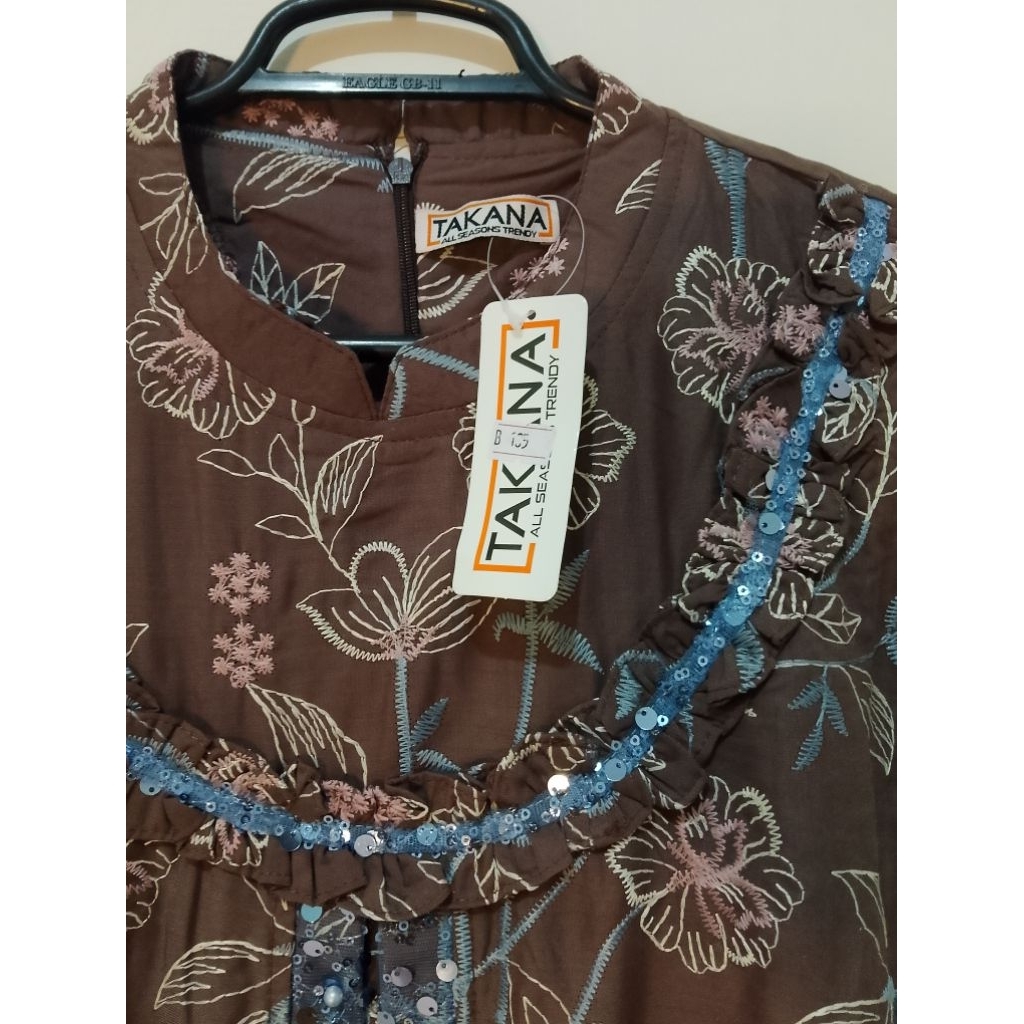 gamis katbol ORI Najwa gamis ori takana by balimo gamis abiyani katbol hitam elsafa Payet katun bord