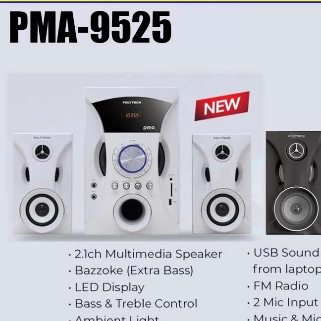 SPEAKER POLYTRON PMA-9525 - MULTIMEDIA BLUETOOTH - PMA 9525 - POLYTRON SPEAKER - READY
