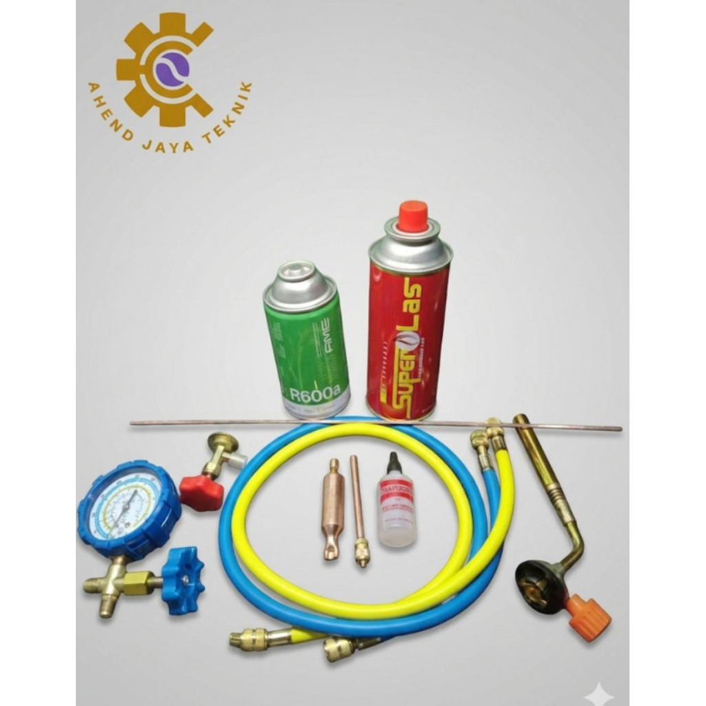 paket lengkap pengisian freon kulkas RME 600a