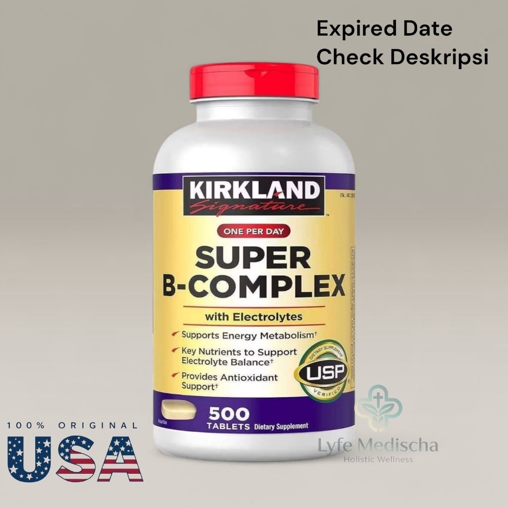 Kirkland Signature B-Complex 500 Tablets Vitamin B C Original USA