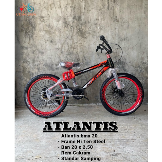 (Khusus Cargo) Sepeda Anak Cowok BMX Atlantis Rem Cakram | Sepeda BMX Atlantis Ring 20 Rem Cakram