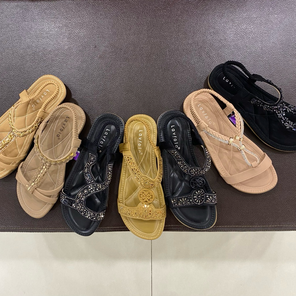 Laviola sandal tali empuk | sandal flat wanita | Sandal tali wanita