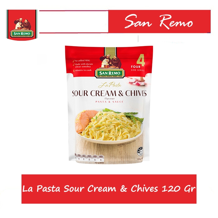 San Remo Pasta Instan Sour Cream and Chives 120 Gr / La Pasta Sour Cream and Chives