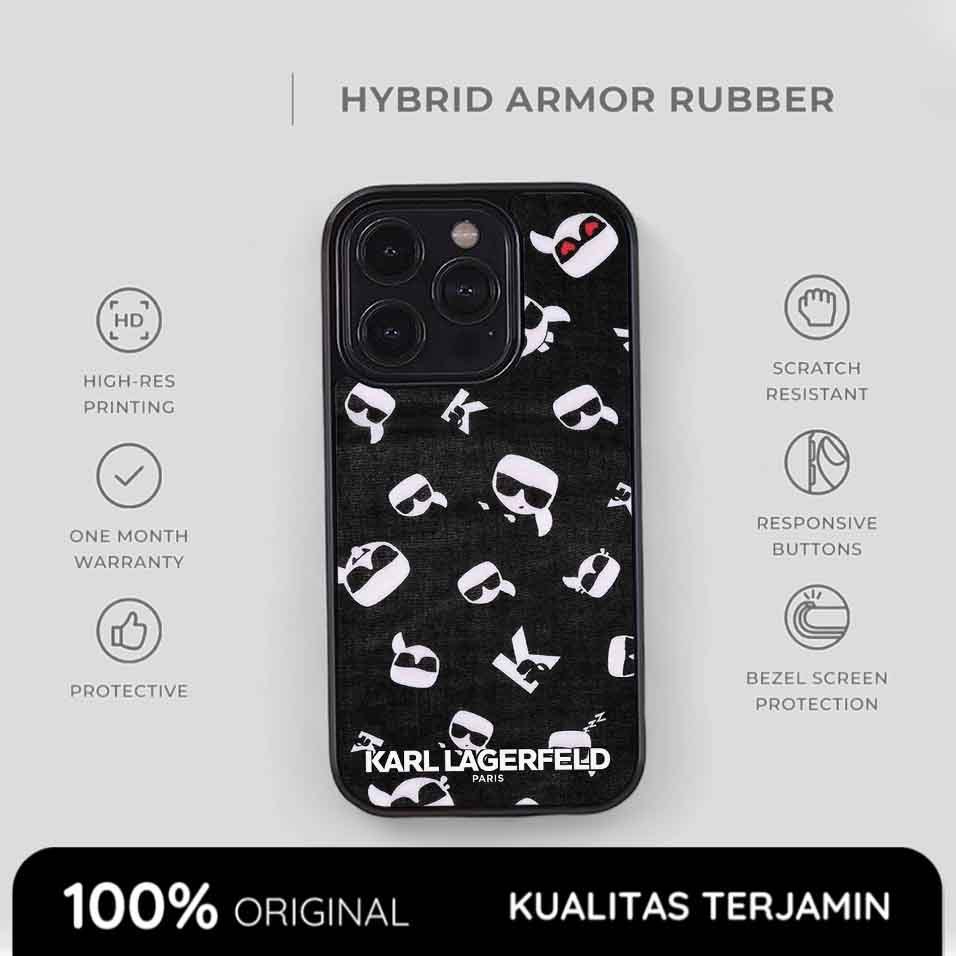 Casing iPhone Karl Case Rubber Softcase Anti Shock chusta z Style 17 16 15 14 13 12 11 Xs Max Pro Ma