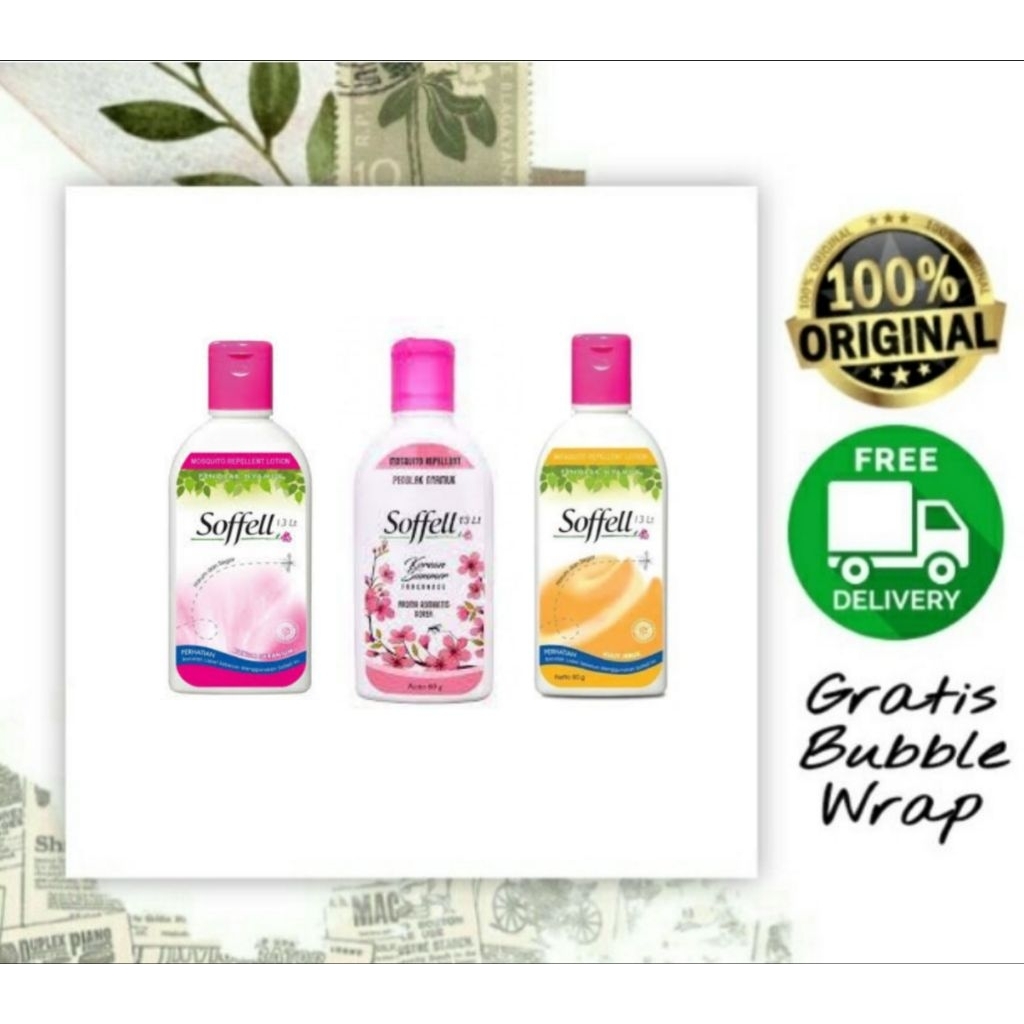 Soffell Lotion Anti Nyamuk Geranium Jeruk Korean Summer / Sofel anti nyamuk