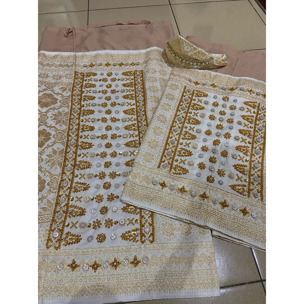 Songket pengantin full payet#songket tenun asli