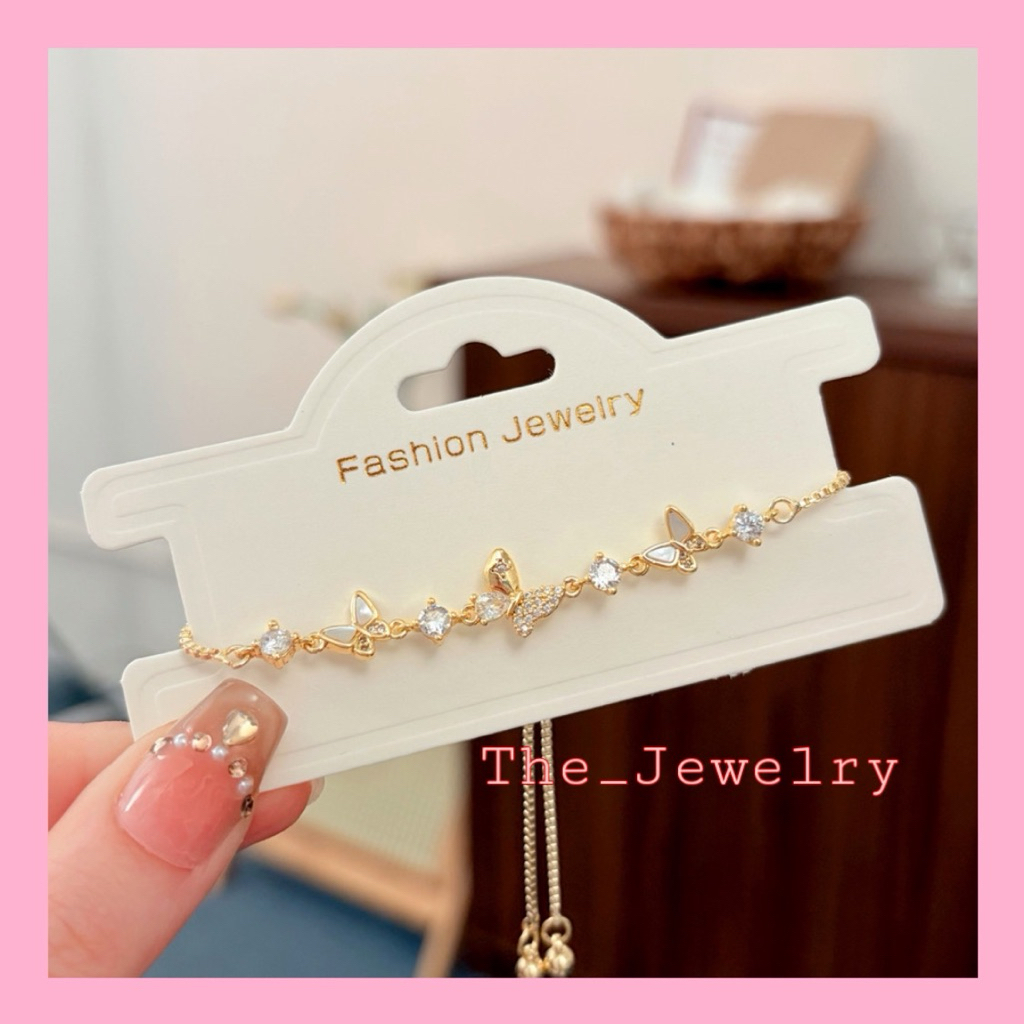 Gelang Serut Xuping Model Kupu putih dan hitam gold dan silver