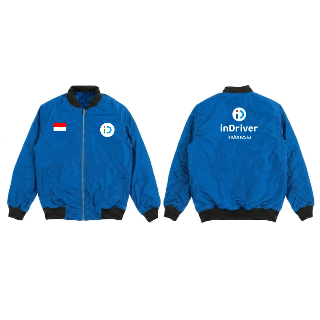 jaket driver indriver biru jaket taslan ojeg online indriver /jaket indriver cod