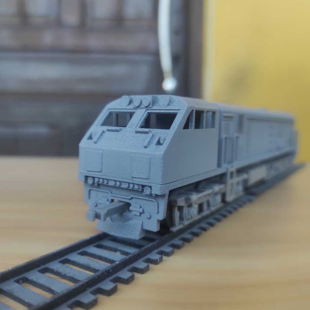Miniatur kereta api lokomotif CC203 Unpaint