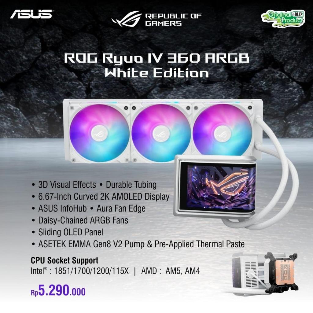 ASUS ROG RYUO IV 360 ARGB WHITE EDITION LIQUID COOLER