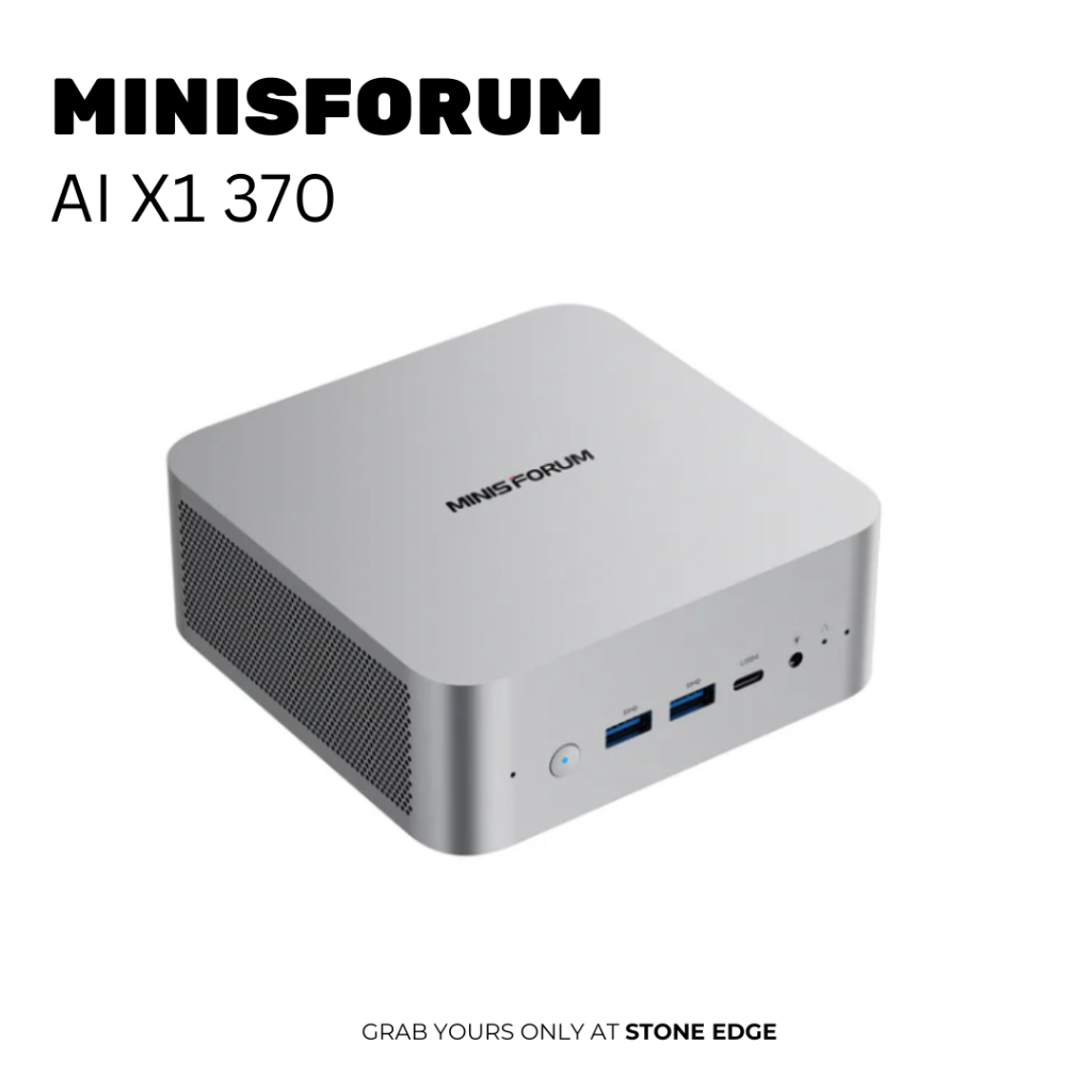 Minisforum MiniPC AI X1 370 with Ryzen HX370 Mini PC Workstation Windows 11 X1370