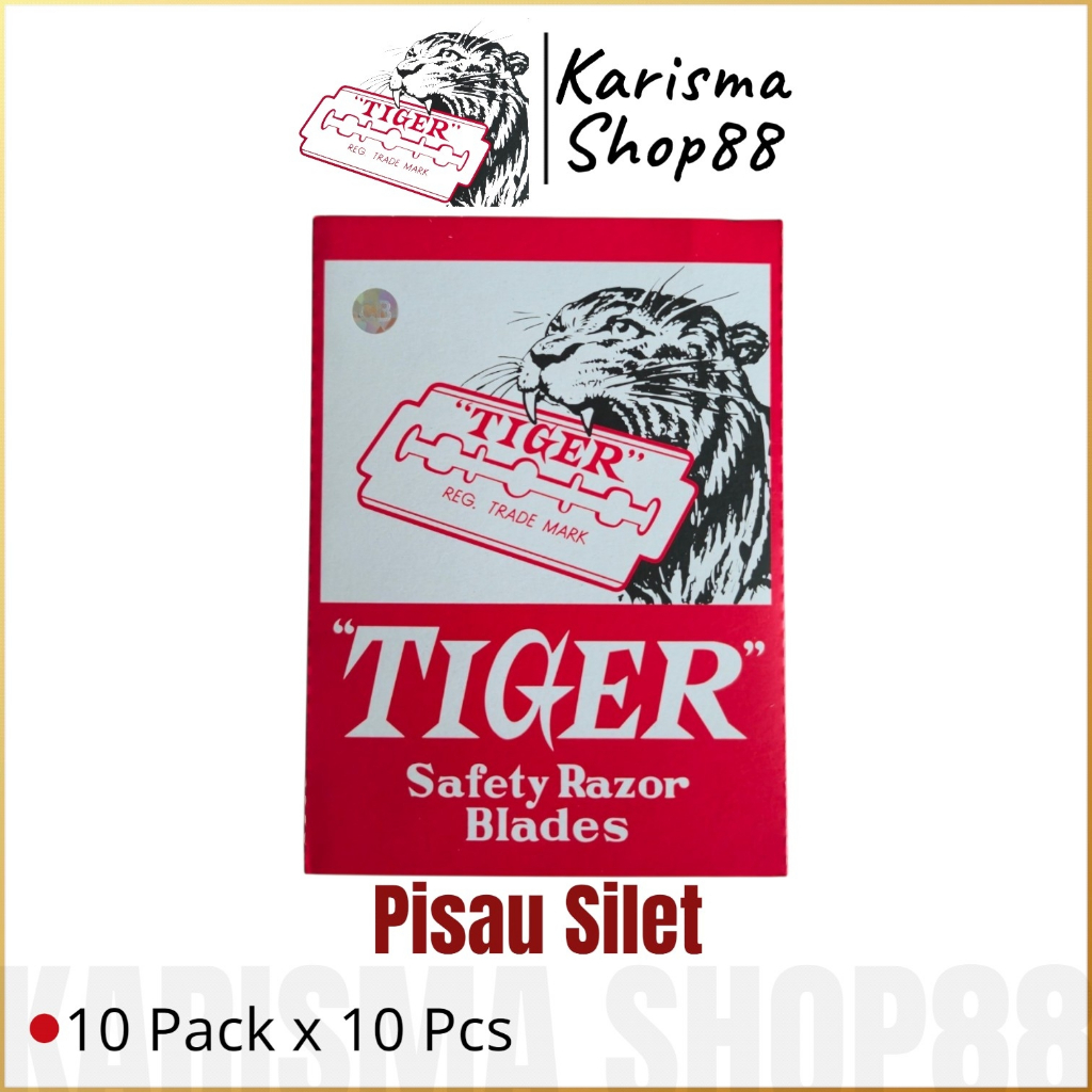 SILET TIGER ORIGINAL ISI 10 PACK x 10 PCS ORIGINAL/ASLI 100% TIGER PISAU SILET