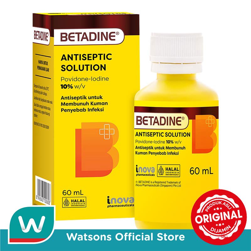 Betadine Antiseptic Solution Obat Luka Antiseptik 60ml