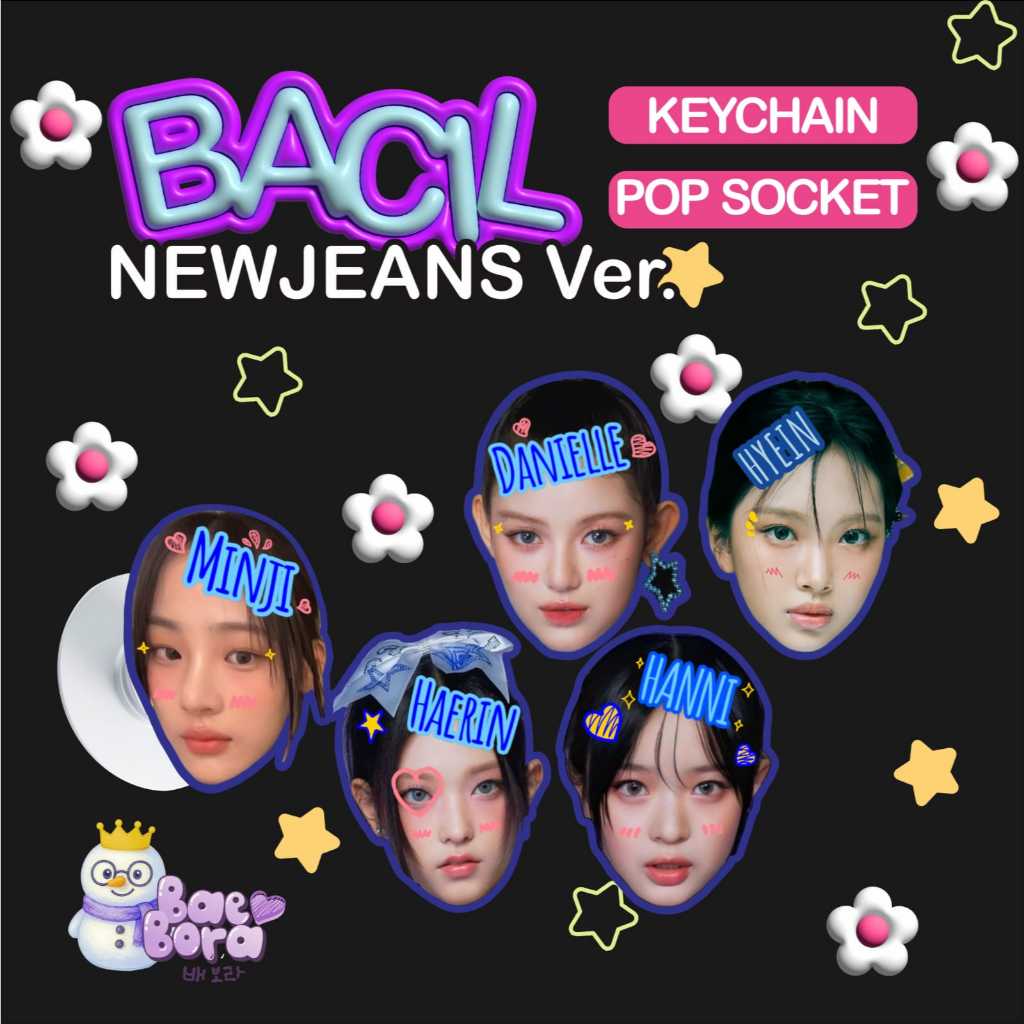 Keychain Bacil & Popsocket Newjeans