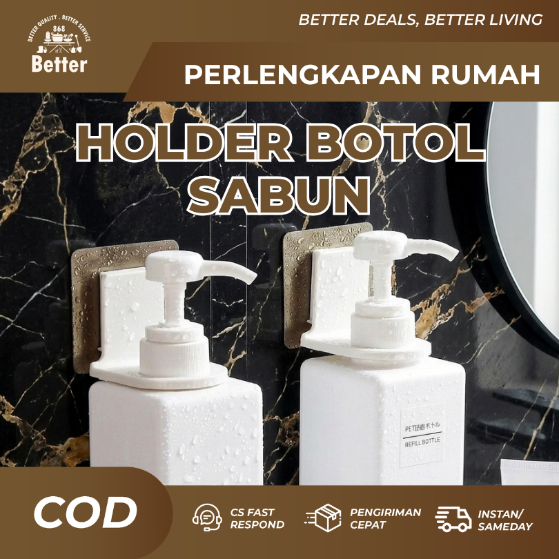 Rak Gantung Botol Shampo Gantung Anti Air Rak Tempel Dinding Kamar Mandi Sabun Organizer