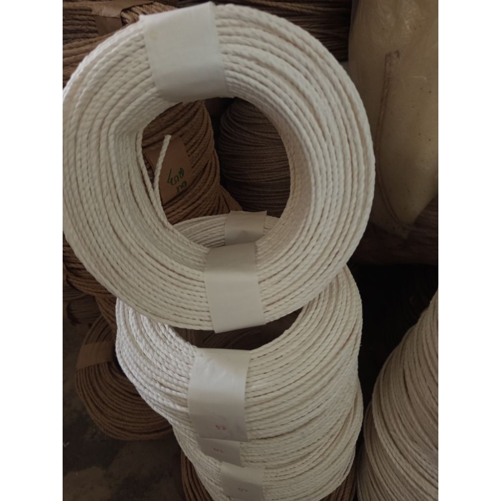 Tali lum tali kerajinan tali kertas D3 warna putih diameter 3mm