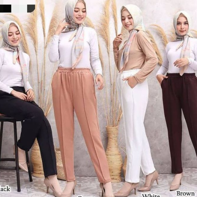Legging Polos Luna Cubit | Legging Gamis Premium Scuba