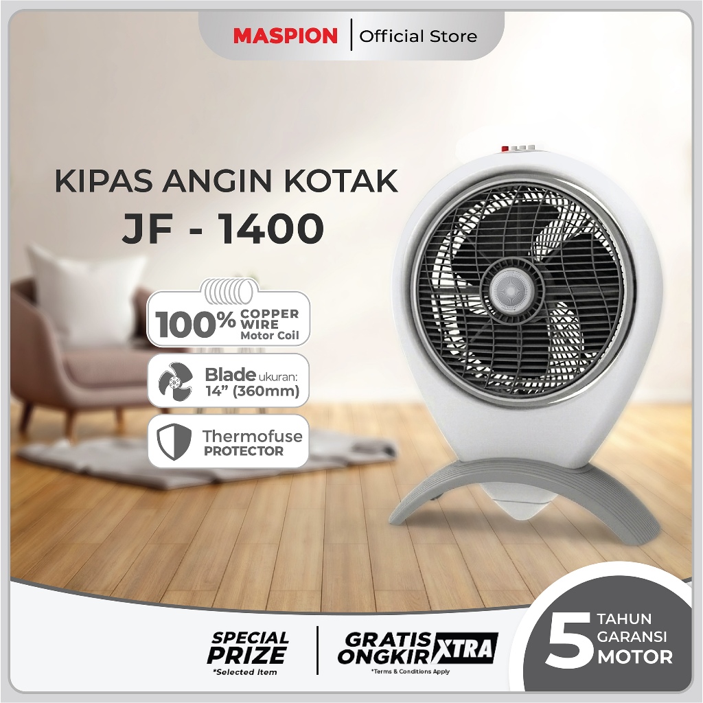Maspion Kipas Angin Kotak Box Fan 14 Inch JF-1400
