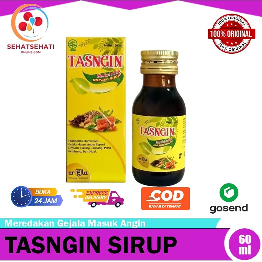 Tasngin Sirup Obat Masuk Angin Original Erela - Botol isi 60ml