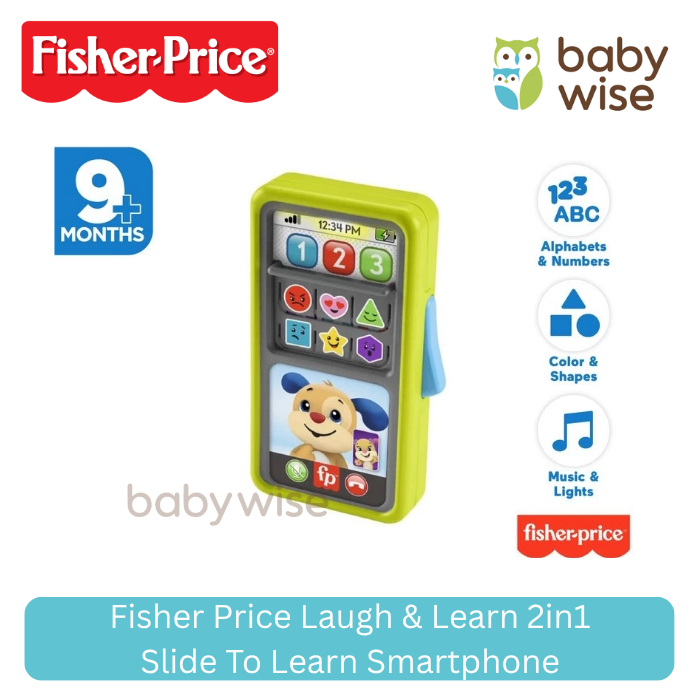Fisher Price Laugh & Learn 2in1 Slide To Learn Smartphone - Mainan Edukasi Anak