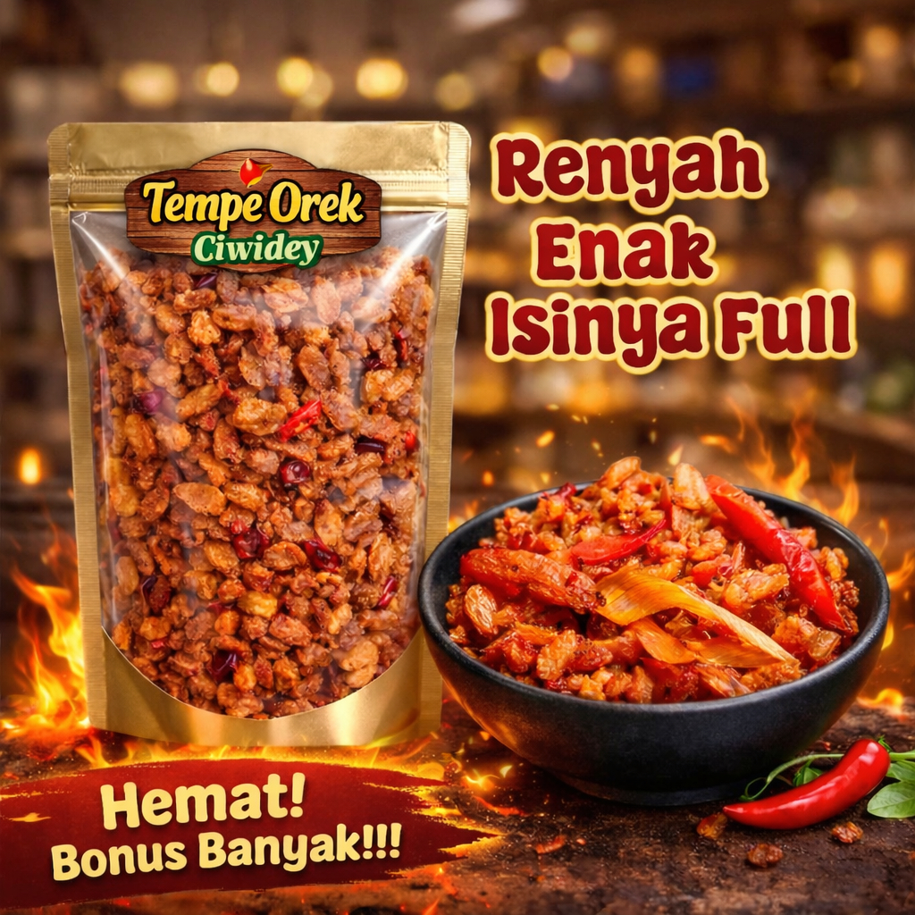 KERING TEMPE/TEMPE OREK BALADO PEDAS MANIS/OREK TEMPE TERI KACANG 250 gr ERESTO KITCHEN