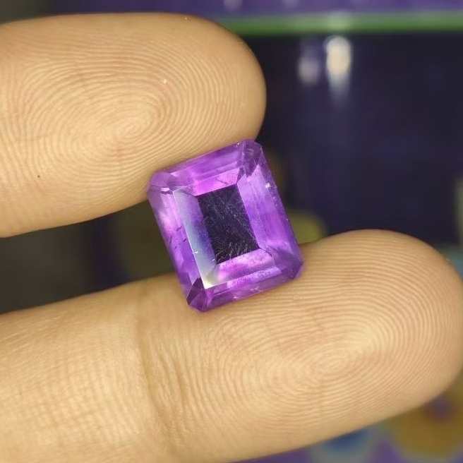 Natural Kecubung Amethyst 6.02crt Kristal Warna Pekat Luster Mewah Menyala Memo GLI