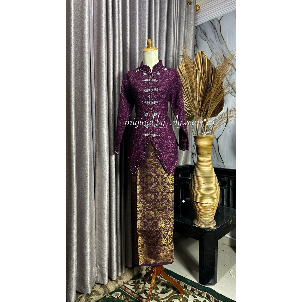 aywears • (New color)Set Kebaya Fukuro jaquar Maura Busui / kebaya songket Pesta maura busui payet