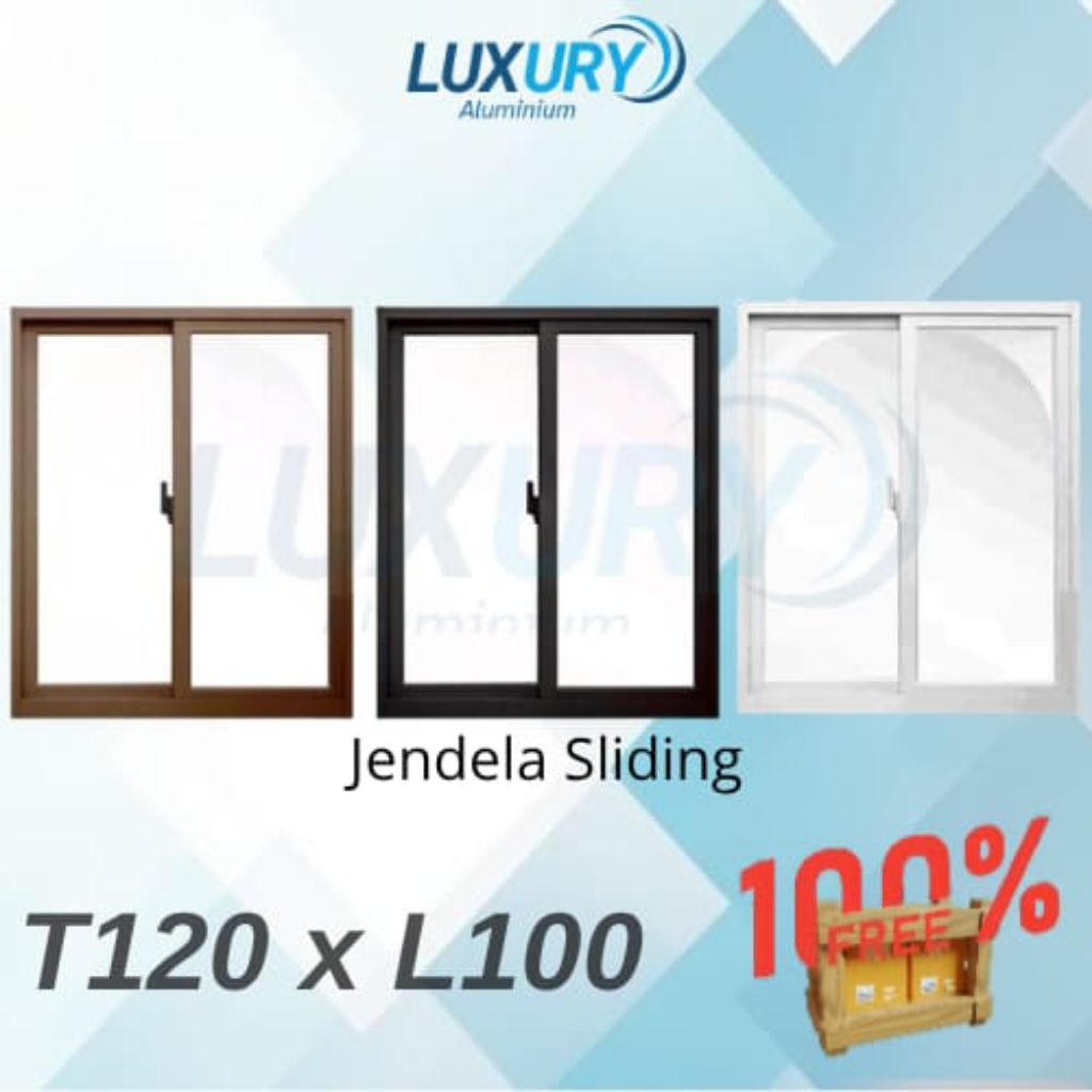 jendela aluminium sliding 120x100