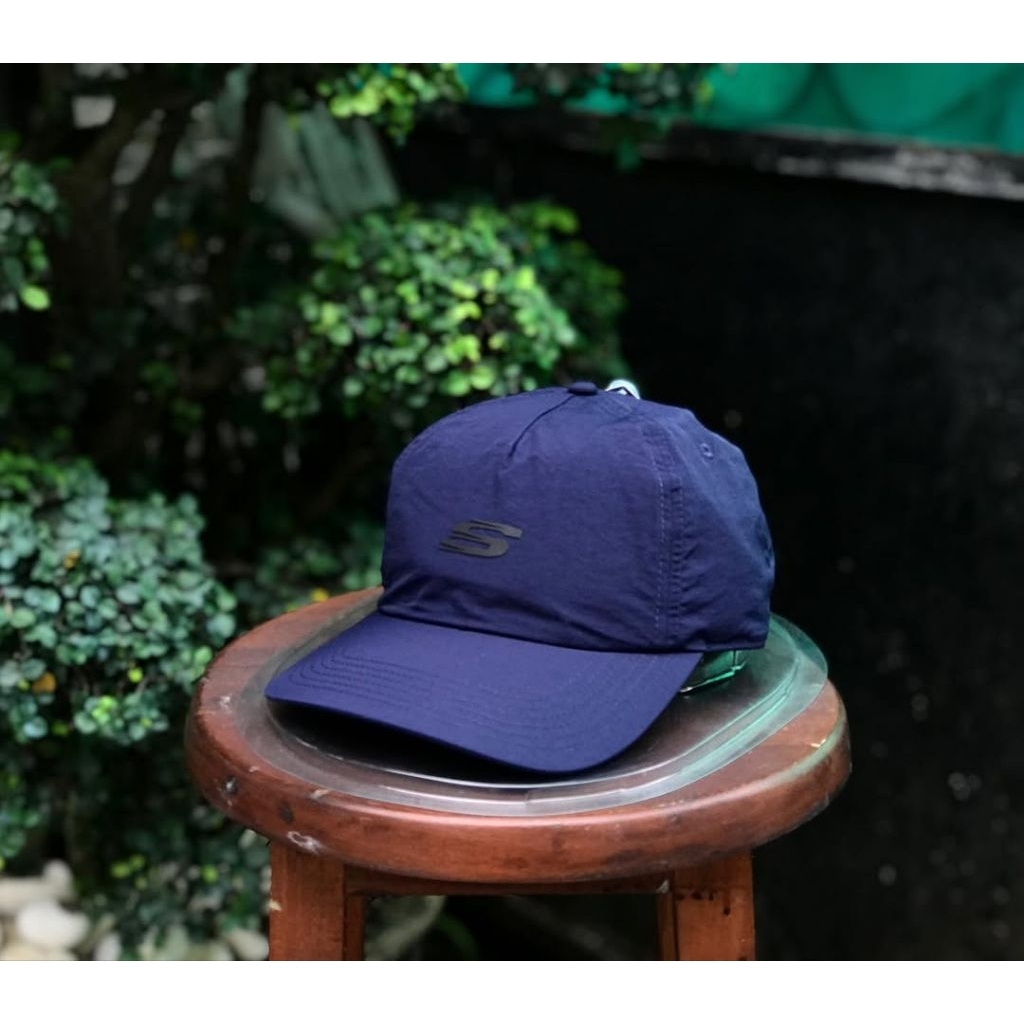 Skechers Running Cap S logo Navy BNWT ORIGINAL BARANG RESMI STORE