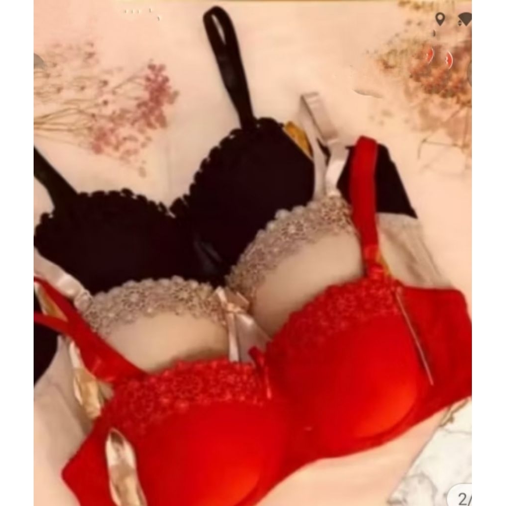 Bra kawat  8813 kancing 3 Bra push Up Cup setengah