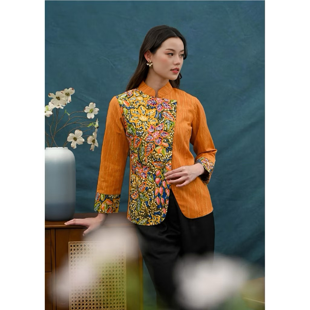 NEW BATIK TULIS NONA RARA - CAHAYA LASEM  YELLOW - SIZE L