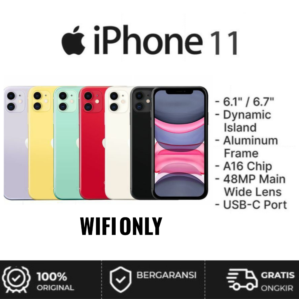 HP IPHONE 11  128GB 64GB Second inter WIFI ONLY kinophonecell MULUS SECOND INTER