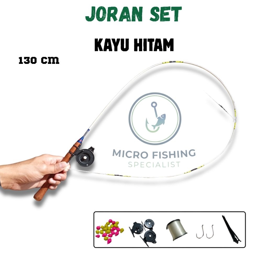 (Best Seller 130CM Putih) Joran Pancing Wader Satu Set Siap Pakai Lentur Dan Kuat Pancing waderan
