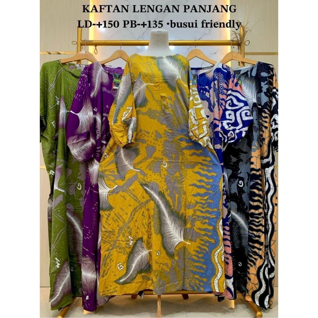 Daster Kaftan Lengan Panjang / Daster Kaftan Rayon Premium busui friendly