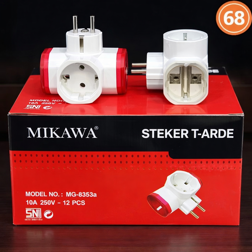 Steker T-Arde 3 Arah / Colokan Cabang 3 SNI MIKAWA MG-8353A