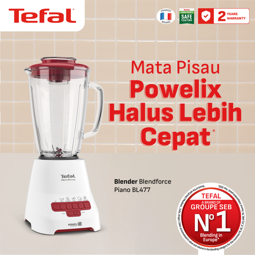 Tefal Blendforce Piano BL477 - Blender / Blender Bumbu dapur /Garansi 1 Tahun