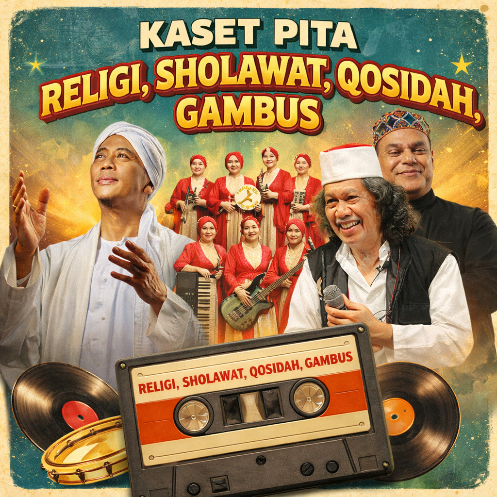 Kaset Pita RELIGI | SHOLAWAT | QOSIDA | GAMBUS | ISLAMI - Kaset Pita Original