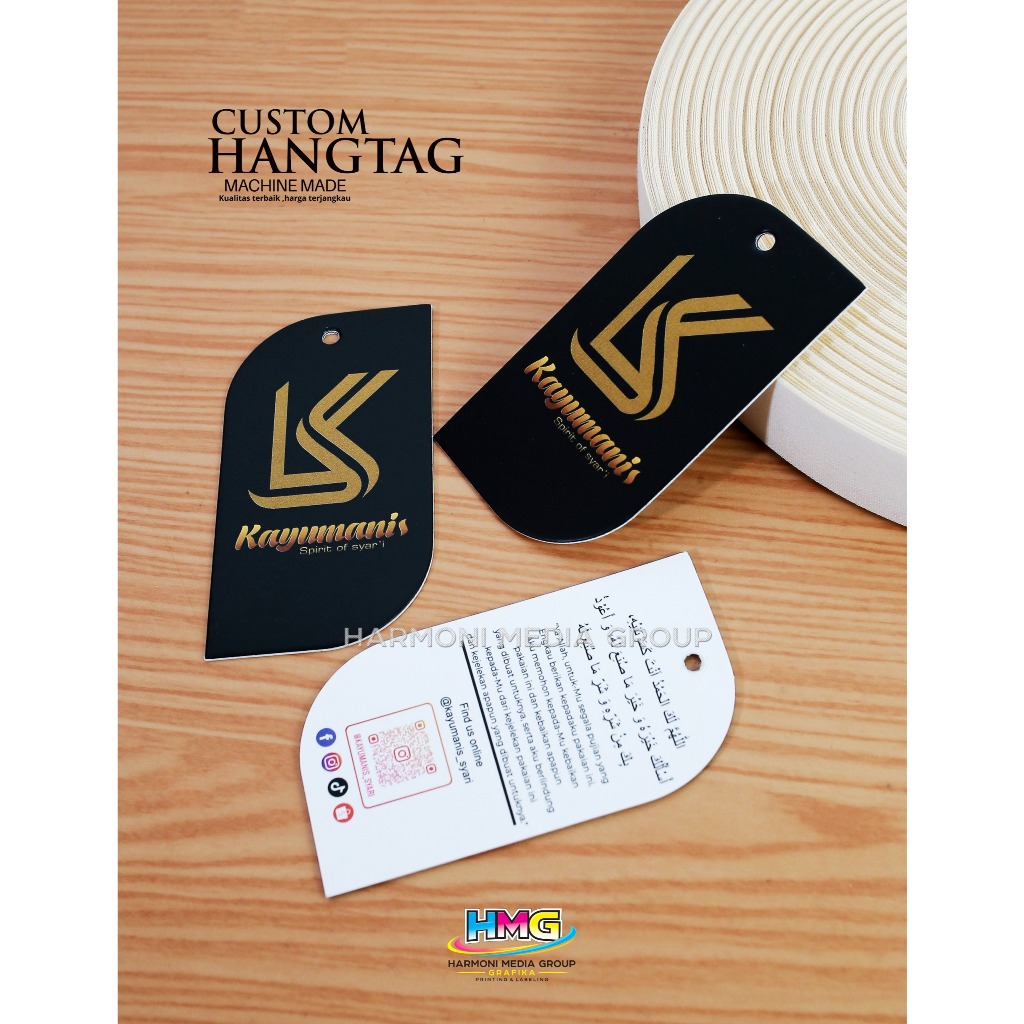 custom hangtag / hangtag tebal/ hangtag distro/ cap baju / label