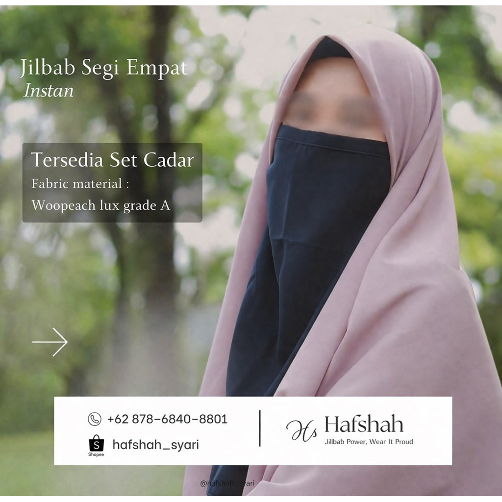 JILBAB INSTAN SET CADAR