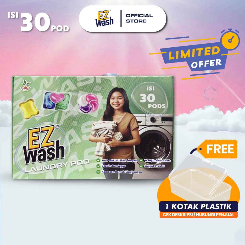 EZWash Laundry Pod 4in1 Chamber Liquid Detergent Gel Capsule Color Protect EZ Wash Easy Clean Clothe