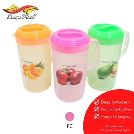Waterjug Nandoz Surya Plast | Teko Air Minum Jumbo 4 Liter | Morong Air | Teko Plastik | Tempat air 